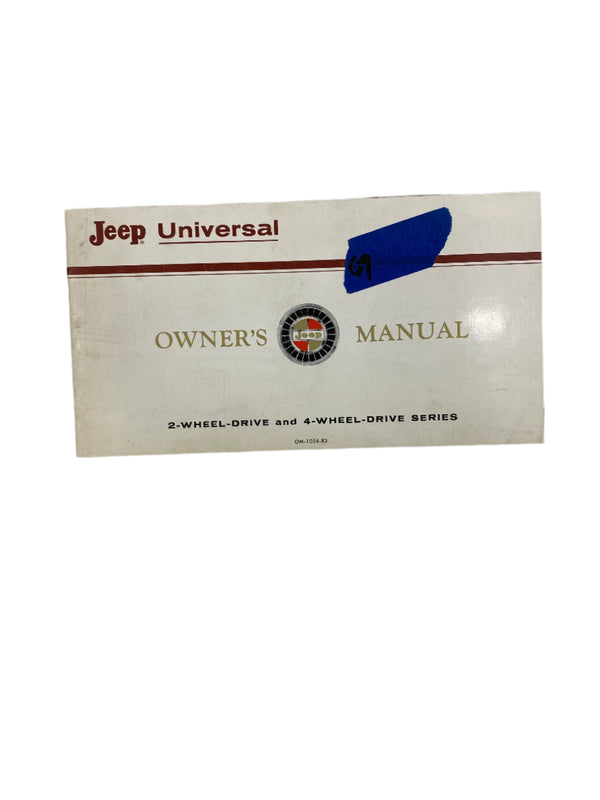 1967 Jeep Universal CJ5 CJ6 Owner's Manual OM-1056-R3