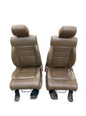 Front Heated Tan Leather Bucket Seats for Wrangler JK 07-18 - Style: PL, Color: XV