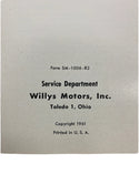 1961 Jeep Service Standards Manual SM-1006-R2