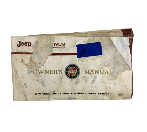 1969 Jeep Universal CJ5 CJ6 Owner's Manual OM-1056-R5 BLEMISHED