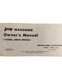 1969 Jeep Wagoneer Owner's Manual OM-1060-R2