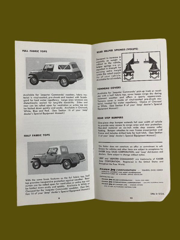 1969 Jeep Jeepster Commando Accessories brochure 69-16