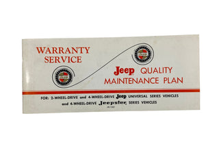 1970 Jeep Universal / Jeepster Maintenance Manual JM-1005