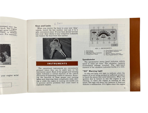 1963 Jeep Gladiator Owner's Manual OM-1040