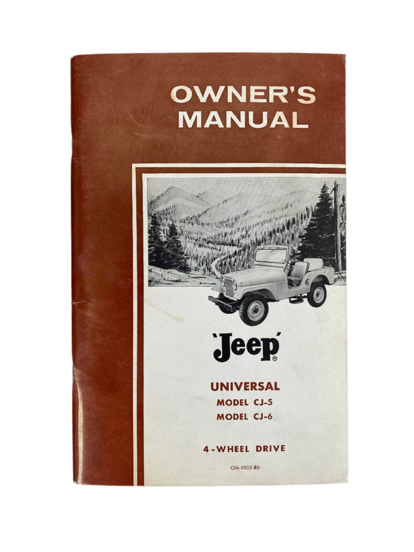 1963 Jeep Universal CJ5 CJ6 Owner's Manual OM-1002-R6