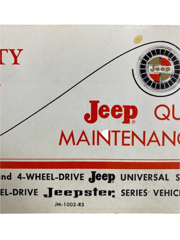 1969 Jeep Universal / Jeepster Maintenance Manual JM-1002-R3