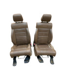 Front Heated Tan Leather Bucket Seats for Wrangler JK 07-18 - Style: PL, Color: XV