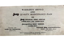 1969 Jeep Universal / Jeepster Maintenance Manual JM-1002-R3 Damaged