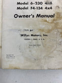 1962 Willys Wagon / Delivery Owner's Manual OM-1034