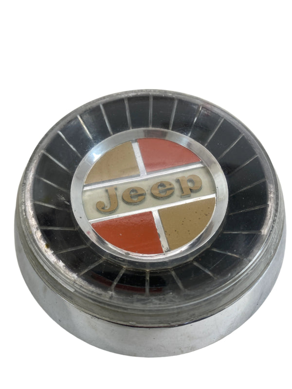 Vintage Chrome Horn Button Center Cap for Kaiser Jeep Wagoneer, Gladiator (63-69)