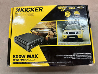 Kicker CXA400.1 Mono Class D Car Audio Sub Amplifier