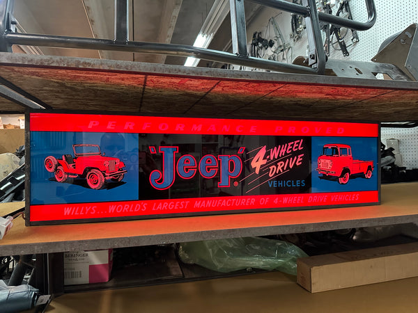 Jeep Kaiser Willys 50s-60s Original Dealership Sign FC-150 CJ5