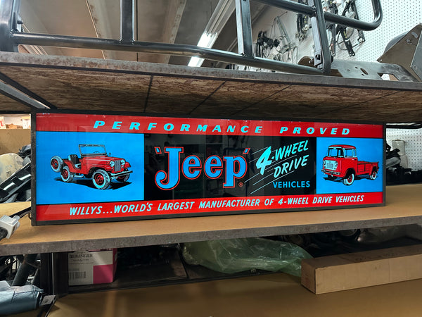 Jeep Kaiser Willys 50s-60s Original Dealership Sign FC-150 CJ5