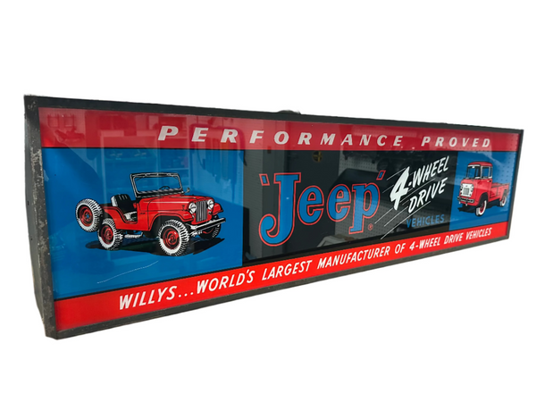 Jeep Kaiser Willys 50s-60s Original Dealership Sign FC-150 CJ5